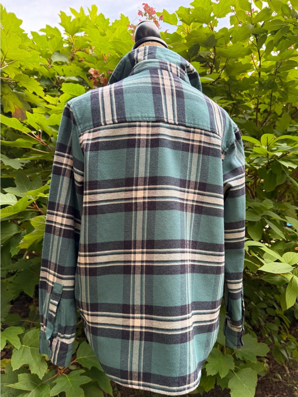 PENDLETON ladies cotton Teal plaid soft flannel shirt size Medium LNWOT+ - Picture 2 of 11